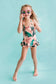 A children's flounces one-piece swimsuit