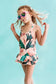 A children's flounces one-piece swimsuit