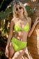 Fluorescent green high-waisted bikini